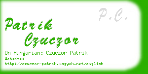 patrik czuczor business card